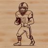 Football Design for Commercial Use Illustration of an American football with detailed design, suitable for vector art and commercial use.