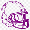 Helmeted Gridiron Graphic An illustration of an American football with a prominent helmet, featuring the traditional laces and padding.