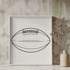Football Design Illustration A stylized illustration of an American football, suitable for various uses including commercial projects.