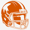 Football Player's Helmet Silhouette An American football player's helmet with a face mask and chin strap, surrounded by an outline.