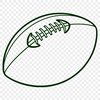Stylized American Football Design Illustration of a stylized American football, suitable for vector art and cutting machine designs.