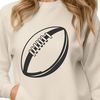 Stylized American Football Icon A stylized illustration of a football with laces and panels, ready for use in graphic design projects.