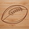Simplified US Football Illustration A high-quality illustration of an American football in a simplified style, ideal for print and digital use.