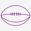 Free Football Clip Art Design A high-resolution digital illustration of a traditional American football.