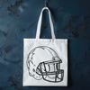 Free SVG Football Graphic A stylized illustration of a football helmet and ball, representing the sport of American football.