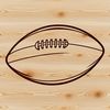 A stylized illustration of an American football with textured details, suitable for digital art and craft projects.