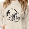 Simple Football SVG Symbol An American football icon with a football helmet on a white background, suitable for clip art and vector designs.
