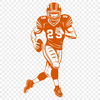 Football Helmet SVG Design Vector Art Illustration of a football player wearing a helmet, representing the sport of American football.
