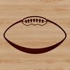A high-quality vector illustration of a football used in the sport, suitable for digital design.