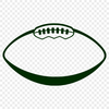 Illustration of an American football with white laces on a brown leather surface.