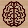 A simple line drawing of the human brain anatomy, illustrating the complex structure of the cerebral cortex.