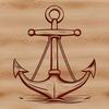 Anchor Vector Art with Rope Details Illustration of a nautical anchor with rope details, suitable for vector art designs.