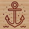 Vector illustration of a classic anchor shape, ideal for clip art and craft projects.