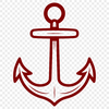 Anchor Line Drawing Vector Art A simple line drawing of a nautical anchor with rope.