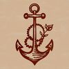 Anchor nautical symbol SVG graphic designed for various uses including vector art and cutting machine templates.