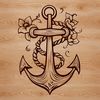 Beautiful Anchors in Nautical Style An anchor symbol in a nautical style vector design.
