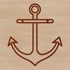Simple Anchor Design SVG A simple line drawing of a ship's anchor in a nautical setting.
