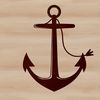 Anchor Rope Illustration Nautical anchor design with rope details in a vector format.