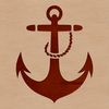 Nautical Icon - Anchor Silhouette A vector illustration of an anchor, suitable for nautical-themed designs and projects.