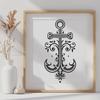 Ornate Anchor - Laser Engraver DXF