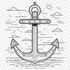 Artistic Anchor Digital Drawing - Free PNG Download