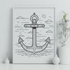 Artistic Anchor Digital Drawing - Free PNG Download