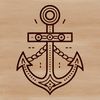 Nautical Decor Elements with Rope Details Anchors with rope design elements in a vector format.