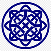 Ornate Celtic shape with intricate embellishments, perfect for vector art and commercial use.