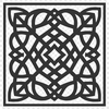 A decorative Celtic knot pattern with intricate details and shapes, suitable for vector art projects.