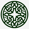 A detailed SVG pattern of an ornate Celtic shape for digital use.