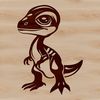 Simple Vector Dino Design Prehistoric dinosaur illustration in a simple vector style suitable for cutting machine designs.