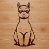 Domesticated South American Camelid A digital illustration of a domesticated South American camelid animal, the alpaca.