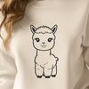 Alpaca Illustration in SVG Format A high-quality digital illustration of a South American camelid animal with soft fur.