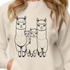 Free Printable Alpaca Clip Art Design An illustration of a South American alpaca in a natural setting, suitable for family crafts and DIY projects.