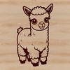 High-resolution digital image of a gentle-looking Andean camelid.