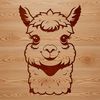 Free Vector Alpaca Graphic Art A digital illustration of a South American camelid animal, often kept as livestock.