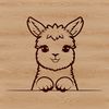Simple Outline Alpaca Illustration A digital illustration of a standing Alpaca with a simple outline.