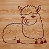 Friendly South American Camelid Vector Illustration An illustration of a friendly South American camelid, known as an alpaca.