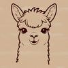 Free Vector Graphic Animal Portrait Alpaca animal illustration created as a vector graphic.