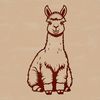 Alpaca Illustration in Nature An illustration of an alpaca in a natural setting.