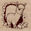 Friendly Alpaca Vector Art An illustration of a South American camelid, also known as an alpaca.