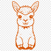 Alpaca Silhouette Graphic A high-quality SVG graphic of a single alpaca in a neutral background.