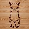 Beautiful Alpaca Design Vector Graphics A high-quality digital illustration of a South American camelid animal.