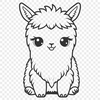 Free Vector Animal Icon Download A high-quality digital illustration of a South American camelid animal known as an alpaca.