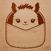 Cute Alpaca Animal Vector Graphics An illustration of a friendly South American camelid with soft fur, often kept as a domesticated animal.