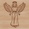SVG angel illustration for vector design and cutting machine projects