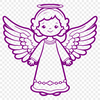 A stylized illustration of a heavenly angel in high-resolution vector format.