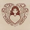 Angel Icon with Heart Symbolism Angel SVG icon with a heart symbolizing love.