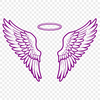Angelic Wings Design SVG illustration of angel wings with a subtle halo design, ideal for digital crafts and designs.