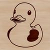 Whimsical Duck Silhouette A simplified illustration of a duck in vector format.